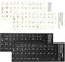 WKRTDY Deutsche Tastaturaufkleber - 4er Set, Ersatzaufkleber für Buchstaben, passend für Standard-, Laptop- und Apple-Tastaturen, Deutsche Tastaturaufkleber für Notebooks und PCs