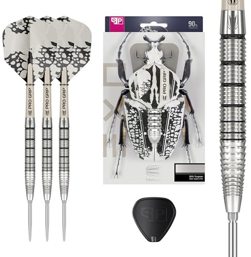 Target Darts EXO Edition 90% Tungsten Steel Tip Darts Set - 24g Barrel SP02 - Steel Tip Dart Sets, Swiss Point Darts mit Pro Grip Schäften und No.6 Flights, SP Tool Included