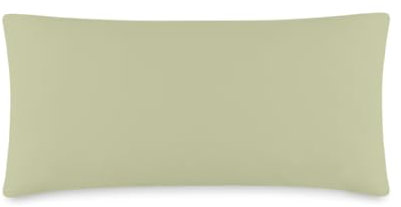 VEL VET HOME Deluxe Kissenbezug 40x80 cm 1teilig Made in EU Hohe Qualität Kopfkissenbezug mit Reißverschluss 100% Baumwolle Kissenhülle 40x80 Grün