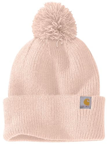 Carhartt Damen Strickmütze mit Bommel, Georgia Peach, Einheitsgröße
