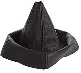 Schaltmanschette Schaltsack Sack Schwarz Faden Rot Echt Leder SA89