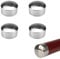 4pcs Handrail End Caps,Hand Railing End Plugs,Stainless Steel Handrail Fixing End Cap for Handrail 60mm