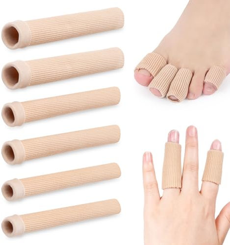 6 PiezasProtector Dedos Pie de Silicona Cortables, 3 Tamaños Tubos de Silicona para Callos Ampollas Callosidades Dedos de Pies y Manos
