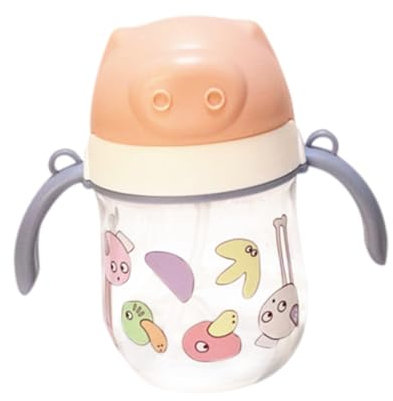 ANDRESLAD Biberón Para Bebés Mango y Tetina De Taza Para Beber Agua Para Alimentación Casa o Salida Capacidad