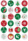 Jlkegfdf Weihnachts-Countdown-Aufkleber, Weihnachtskalender, Advents-Etiketten, Aufkleber – Weihnachts-Zahlen-Aufkleber zum Verpacken von Karten