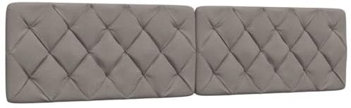 vidaXL Kopfteil-Kissen Taupe 200 cm Stoff, Kopfteilkissen, Kopfkissen, Lesekissen, Kopfteilpolster, Rückenkissen, Kissen-Kopfteil, Kopfteil Polster