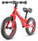 CXWXC Laufrad ab 2 Jahre bis zu 30 kg, Magnesiumrahmen, Balance Lauflernrad Sattel höhenverstellbar,12 Zoll Räder, Kinder Laufrad für 24-60 Monate (Rot)