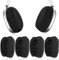 3Pair Headphone Covers for Ears Strechable Headphone Covers Headphone Ear Pad Covers Unisex Headphone Sweat Covers for Gaming Gym Aviation Fit Over Ear Headphones Fits 9-11 cm Headphone Pads (Black)
