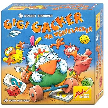 Zoch 601105222 Gigi Gacker am Würfelacker - das turbulente Würfelspiel im beliebten Hühnerambiente ab 8 Jahren für 2 bid 5 Spieler