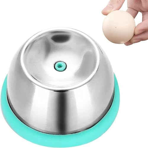 Eierpiekser Aus Edelstahl,Eierstecher Eipicker Eierschneider Eier-Piekser,Spülmaschinenfest,Stabiler Eierpicker für Hartgekochte,Lustige Küchenutensilien,Stecher Gekochte Eier Loch Stanzer mit Sockel﻿