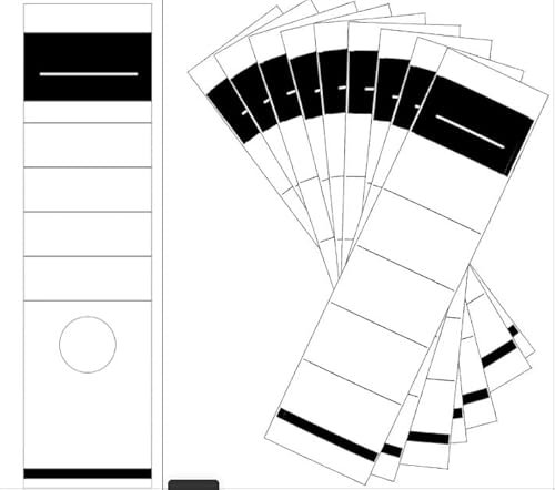 Ordner Etiketten,100 Stück Ordnerrücken Selbstklebend,5.4 x 19cm Ordner Breit Aufkleber,Weiß Ordners Rückenschilder,für Verschiedene Ordners, Portfolios und Datenbücher