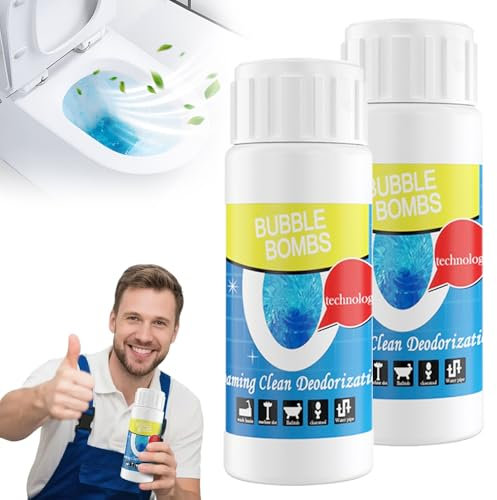 Leistungsstarkes Rohrreinigungsmittel, 2025 Neu WC Reiniger Rohrreiniger Abflussreiniger, Toilettenreiniger Extrem Stark WC Schaumreiniger für Küche und Bad Toiletten (1, 260g)