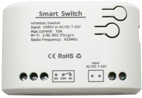 Fangxuee Smart Wifi Switch Module Micro-USB 5V AC DC 7-32V RF433 Radio Remote Control 1 Channel Inching Relay Smart Home