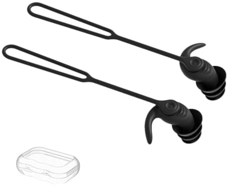 Tappi orecchie piscina con cordino, tappi orecchie dormire per orecchie antirumore, tappi in silicone riutilizzabili e impermeabili, con riduzione del rumore, anti-smarrimento