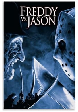 JDYANSHENG Freddy Vs Jason Poster, Wandkunst, ästhetisches Cover-Poster, Designgemälde für Wohnzimmer, Schlafzimmer, 30 x 45 cm, ungerahmter Stil