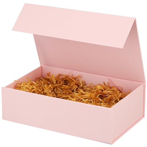 Rosa Geschenkbox 20x18x8cm, Geschenkbox mit Magnetisch Deckel für Valentinstag Geburtstage Weihnachten Hochzeit
