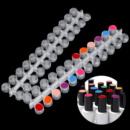 240 PCS Round Nail Polish Swatch Dots, Acrylic Nail Polish Color Swatch Dots with Adhesive Sticker, Transparent Nails Color Swatches Dot for Nails Polishes Art Display