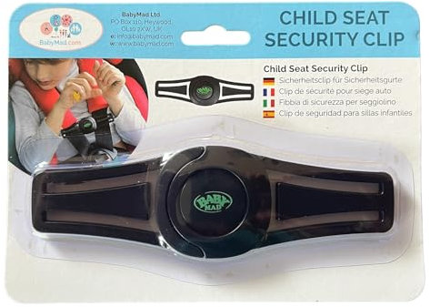 Car Safety Seat Strap Belt Lock Tite Tight Harness Clip Safe Buckle for Baby (Black)