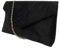 Leah Ward Women's Faux Suede Leather Clutch Bag Wedding Party Evening Purse Handbags (Black)
