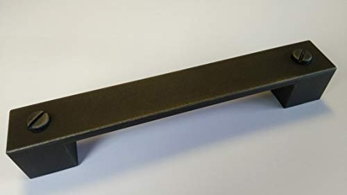 LGM-Beschlag Möbelgriff Kirkel, Vintage, Kunststoff - grau-silber-schraube, Kunststoff - grau-silber, 164 mm x 25 mm x 25 mm, LA 128 mm, 51620
