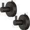 DGYB Dusche Saugnapf Haken 304 Edelstahl Abnehmbare Handtuch Luffa Saughaken Wasserdichte Wand Badezimmer Küche 6,8 kg 2 Stück (Mattschwarz)