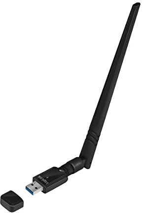 LogiLink WL0246 - Wireless LAN 802.11ac USB 3.0 Adapter, 2T2R, mit neigbarer 5dBi Antenne für 2,4 & 5GHz mit WPA2 Verschlüsselung, schwarz