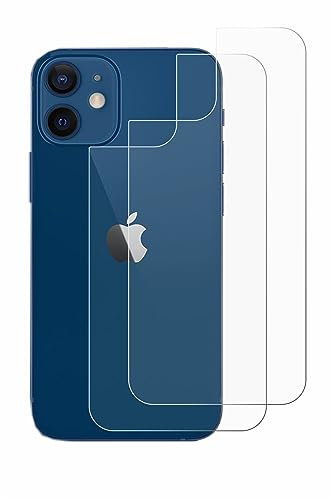 BROTECT Protector Pantalla para Apple iPhone 12/12 Pro (Trasero) Protector Transparente (2 Unidades) Anti-Huellas