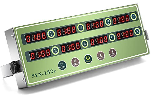Spolehli Timer da cucina commerciale timer promemoria ristorante timer hamburger panetteria friggitrice timer in acciaio inox forte allarme per cucina casalinga hotel ristorante (8 canali)