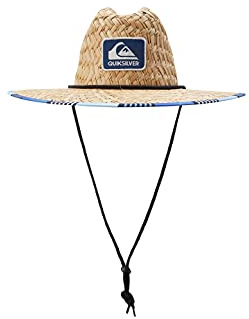 Quiksilver Men's Outsider Lifeguard Beach Sun Straw Hat, Classic Blue, XXL