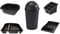 KetoPlastics Black 5 Piece Kitchen Set - 50 Litre Bullet Bin, Dish Drainer, Washing up Bowl, Cutlery Tray and Cutlery Drainer/Holder