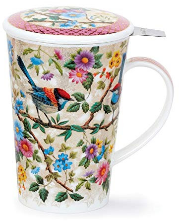Dunoon SH-SATO-XX Satori Tasse en porcelaine anglaise avec couvercle et infuseur Forme Shetland 0,44 l