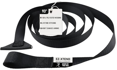 EZ-Xtend RV Camper Awning Pull Strap Replacement Awning Strap Made with UV Polyester Webbing and Lifetime Thread for Easy Operation of Your RV Patio Awning (91)