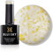 Bluesky Gel Nail Polish, No Wipe Matte Flower Top Coat, Clear with Gold and White flakest, Matte Finish, 10ml (Requires curing under UV/LED Lamp)
