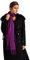 VaneriHome Schal Damen Herbst einfarbig mit Quaste Elegante Stola für Freizeit Abendkleid Hochzeit 190x63cm, Lila