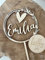 Cake topper mit name aus holz Personalisierte Caketopper mit Name Herz Tortentopper Tortenstecker Geburtstag Personalisiert Kinderparty | frilly designs