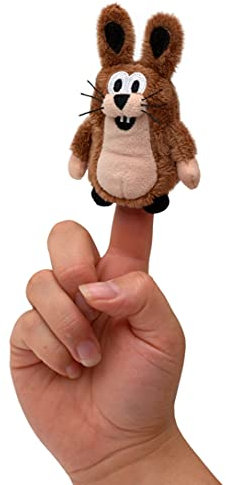 Fingerpuppe Plüsh Tierhandpuppe Handpuppe Handspielpuppe 10 cm Original Der Kleine Maulwurf Braun Hase Handpuppe Handspielpuppe für Kinder Jungen Mädchen