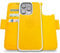 dreem Fibonacci wallet case compatible with iPhone 14 Pro / 2-in-1 shockproof case and detachable vegan leather folio, MagSafe compatible, RFID protection [Yellow]