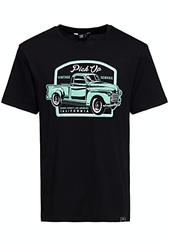King Kerosin Pick Up Männer T-Shirt schwarz M 100% Baumwolle Basics, Rockabilly, Rockwear, Streetwear