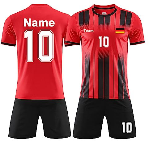ORYG Erwachsene Personalisierte Fußballtrikots Mit Namen Nummer Team Kurzarmtrikot Shorts Fussball Trikot Kinder Set