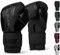 LNX Boxhandschuhe Performance Pro 10 12 14 16 Oz - ideal für Kickboxen Boxen Muay Thai MMA Kampfsport UVM (ultimatte Black (003), 10 Oz)