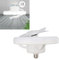 Brrnoo Lampe de Ventilateur de Plafond 360 Degrés Rotation Dimmable E27 Lampe LED Réglable 5 Lames 48W avec Télécommande pour Garage 85‑265V
