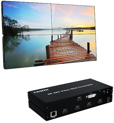 2x2 Video Wall Controller | 4K@30Hz | Kantenmaskierung | 2x2, 1x2, 1x3, 1x4, 2x1, 3x1, 4x1