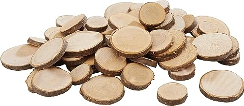 VBS Rindenscheiben Mix rund Baumscheiben 2.5-5.5 cm Naturmaterial