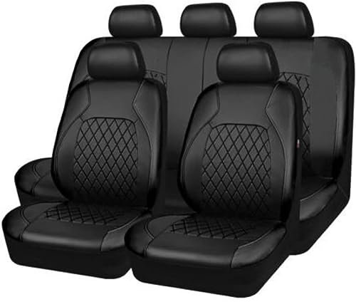 FEECOZ Auto Sitzbezüge Sets für Mercedes Benz GLK X204 SUV GLK 200 220 250 260/ GLK 300/ GLK 350/ GLK 400 2008-2015, Wasserdicht Leicht Zu Reinigen Atmungsaktive Rutschfester Leder-Autositzkissen