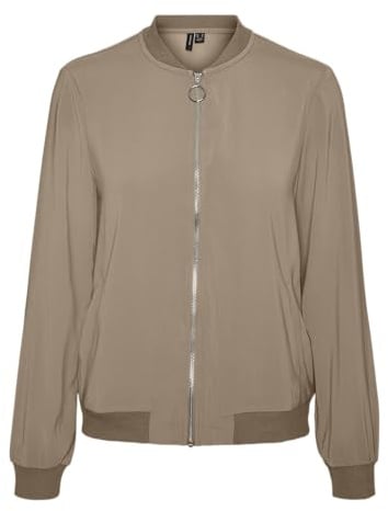 VERO MODA Damen Vmcoco L/S Bomber Ga Noos Kurzjacke, Silver Mink, M