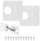 DOETYD 2 PCS Hinge Repair Plate Stainless Steel Door Hinge Repair Brackets Kit with 12 PCS Screws Flat Cabinet Cupboard Hinge Repair Plate for Kitchen Window Door