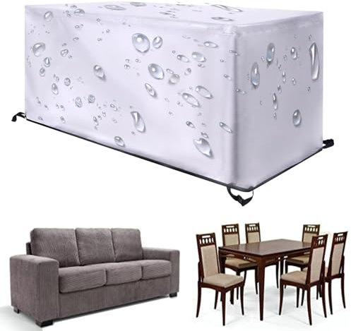 Abdeckung für Gartenmöbel - 220x180x100cm(LxWxH) Outdoor Gartentisch Abdeckung Gartenmöbel Winterfest Oxford Gewe UV-Bestän Plane für Gartent Gartentische Abdeckplane Terrassenmöbel Schutzhülle