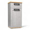 BERGEN Badezimmer Kommode in Grau, Artisan Eiche Optik - Badezimmerschrank Bad Schrank mit viel Stauraum - 38 x 82 x 31 cm (B/H/T)