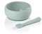Jané Set Bol et Cuillère en Silicone, avec Ventouse, sans BPA, Compatible avec Stérilisateurs, Micro-ondes, Four, Vert