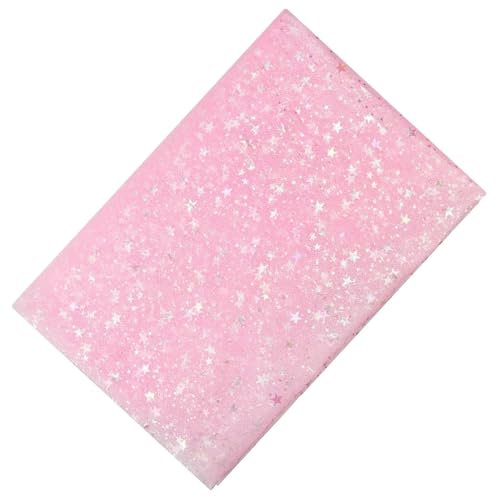 Rouleau de tulle rose pailleté - 160 x 200 cm - Chemin de table - Pour mariage, fête, cadeau, décoration, bricolage